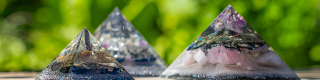 Ogone Generators, three Orgone Pyramids