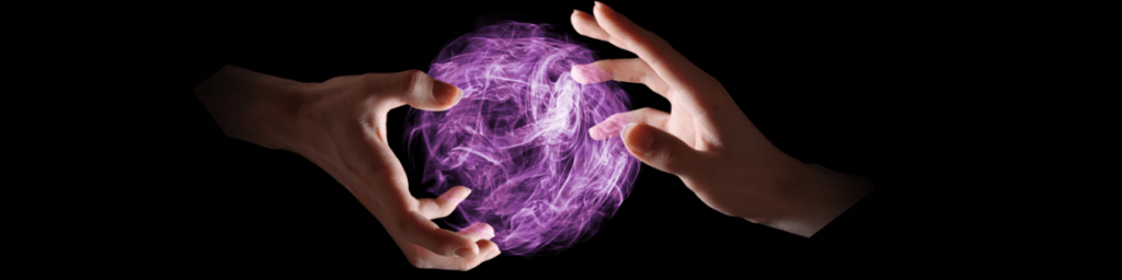 Two Hands creating a ball of energy.  Magic!