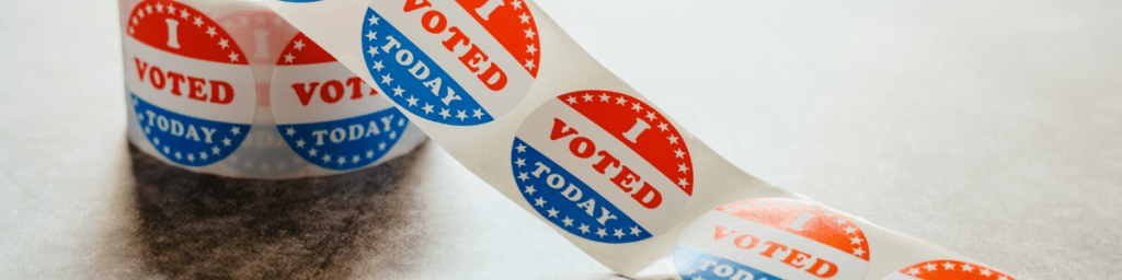 Voting Stickers from US Elections