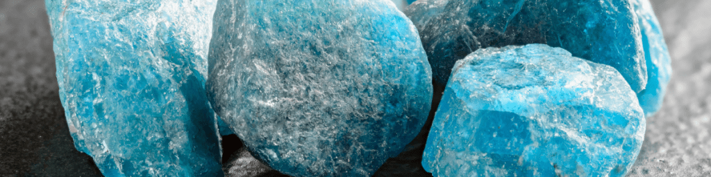 Blue Apatite, blue crystals for crystal healing. 