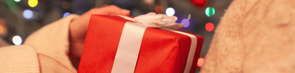 Exchange of a gift between two people 