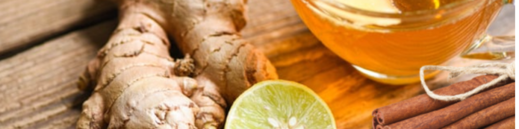 Ginger Root, Lemon and Cinnamon Sticks 