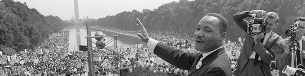 Image of Martin Luther King Jr. on the day that he gave the 'I had a dream' speech in Washington, DC.
