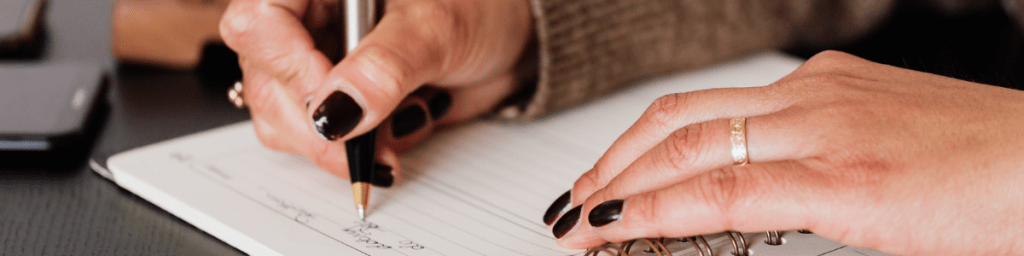 Journaling for personal benefit.